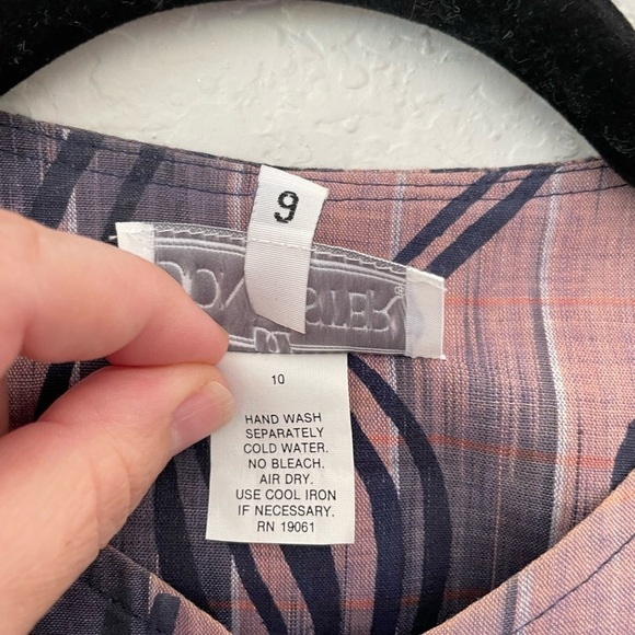 Vintage 90’s Doncaster Mandarin-Style Ikat Toggle Blazer Size 6 - Picture 6 of 9